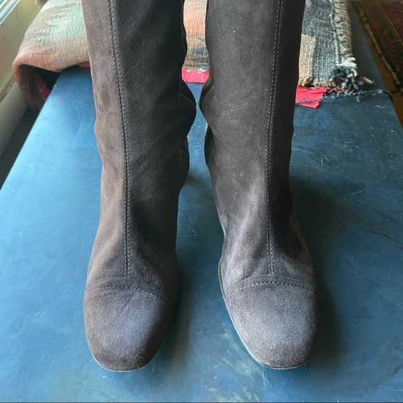 90’s COLE HAAN knee high brown suede boots. - Picture 5 of 11